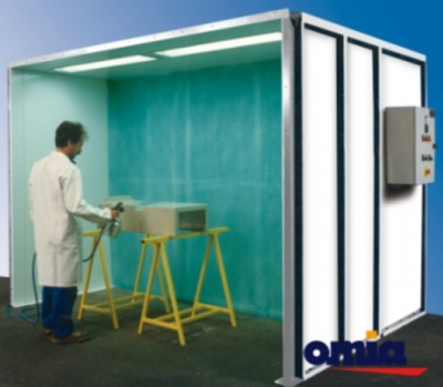 Cabine de peinture ventilation horizontale